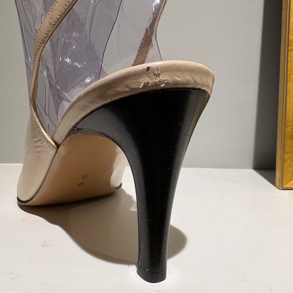 Cole Haan Cream Slingback Heels - Picture 6 of 15